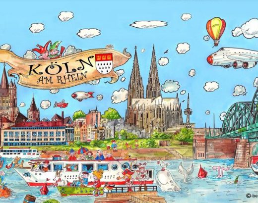 Cologne design cartoon by KLAUST be U. copyright KLAUST